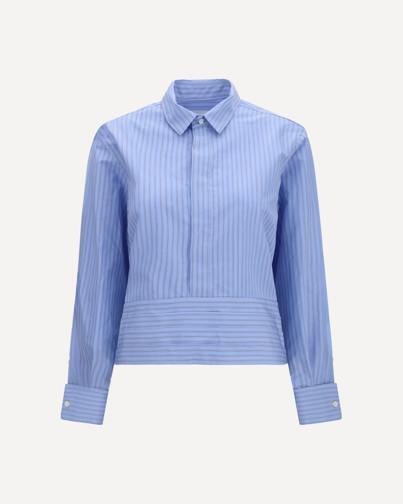 Cotton poplin Shirt with belt 1