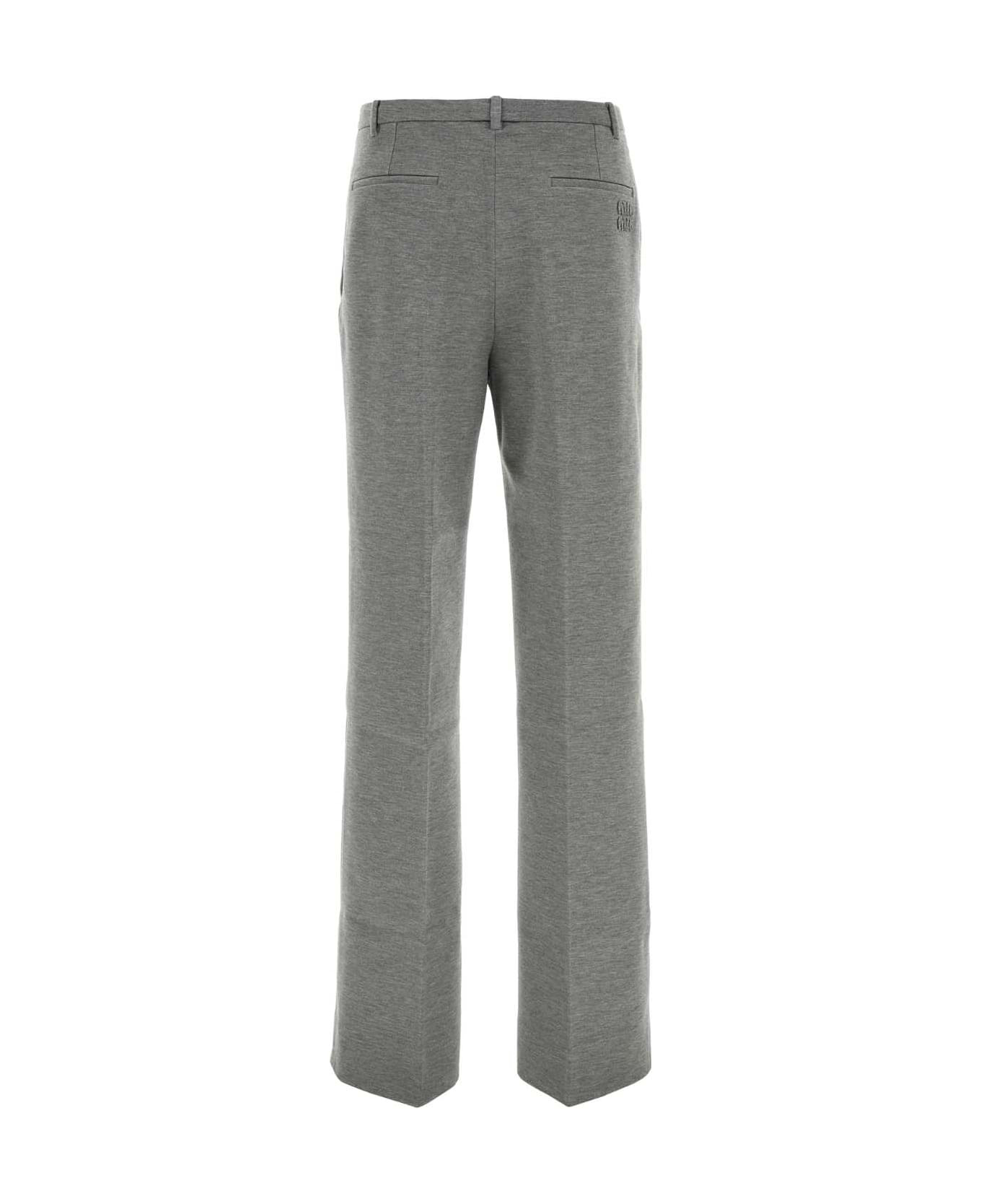 Grey Stretch Viscose Blend Pant - 2