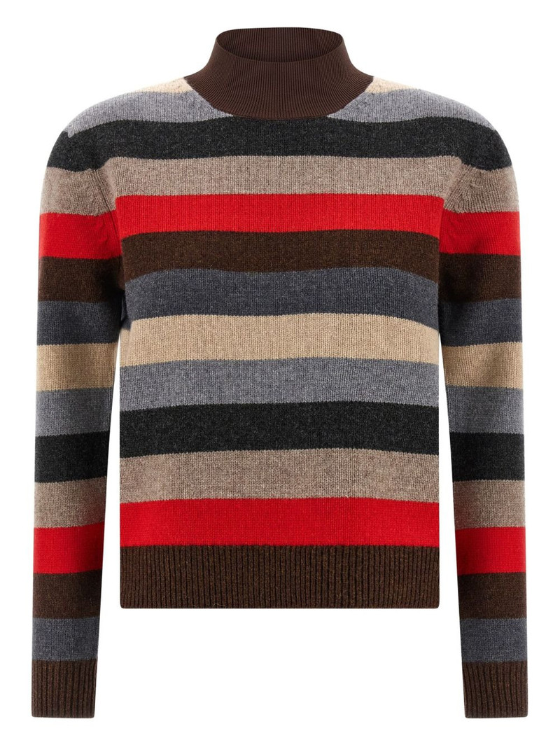 striped-patter wool pullover 1