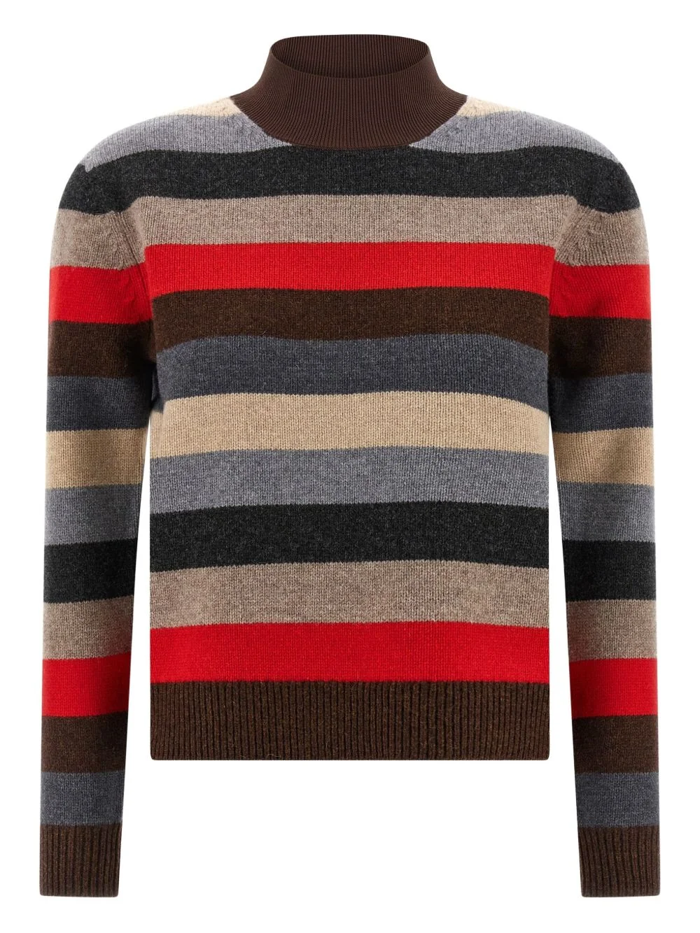 striped-patter wool pullover - 1
