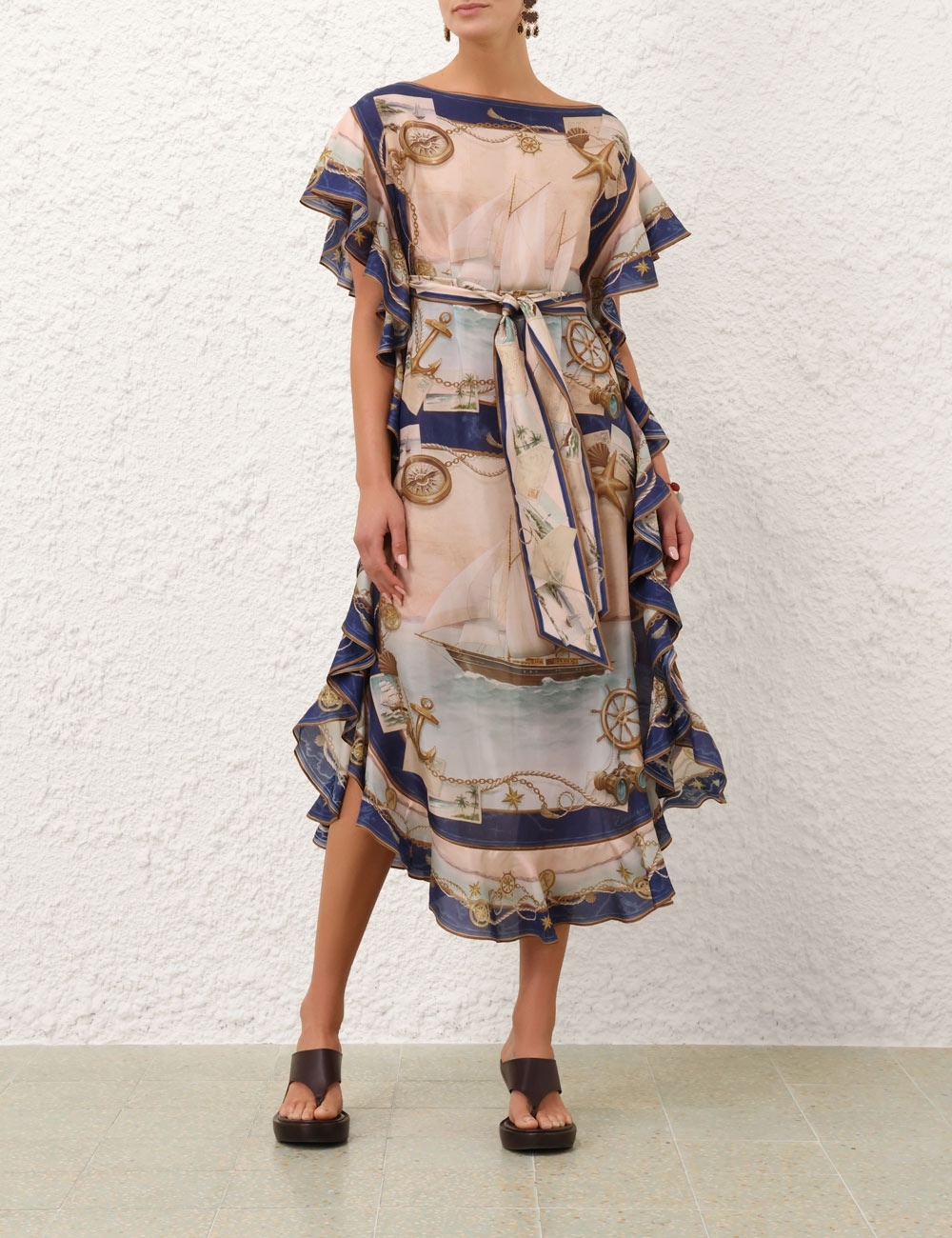 SCARBOROUGH RUFFLE MIDI DRESS - 2