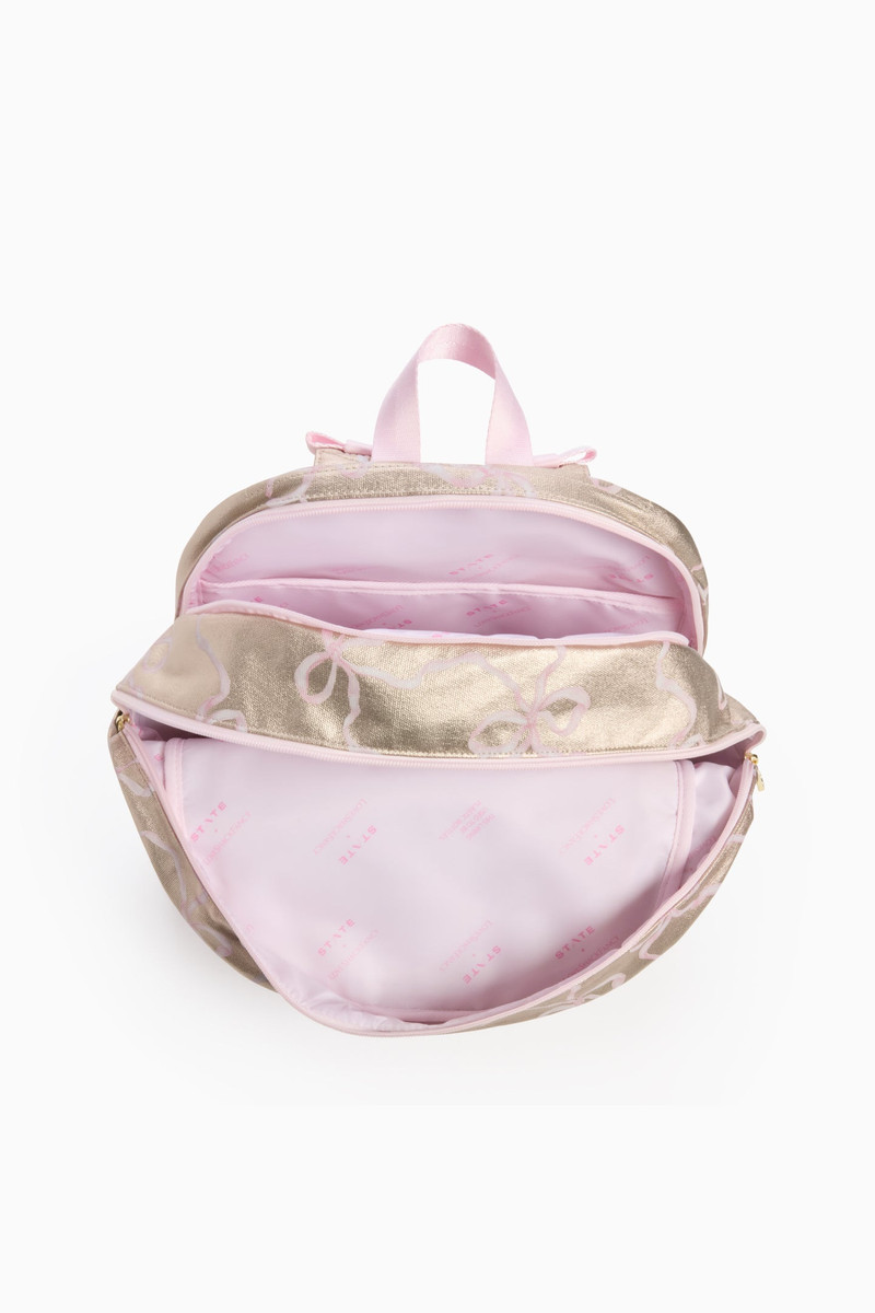 STATE x LoveShackFancy Gold Kane Double Pocket Backpack 6