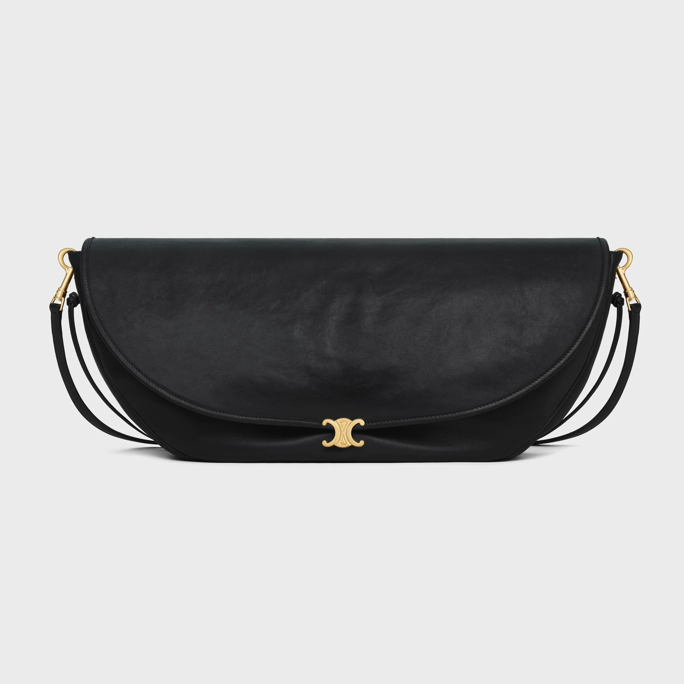 HALFMOON SOFT TRIOMPHE BAG IN SUPPLE SHINY LAMBSKIN - 1