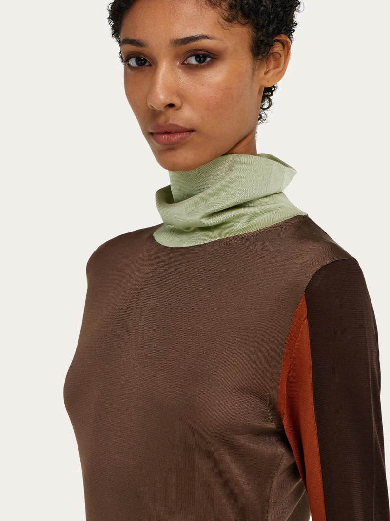 Block color dress 5