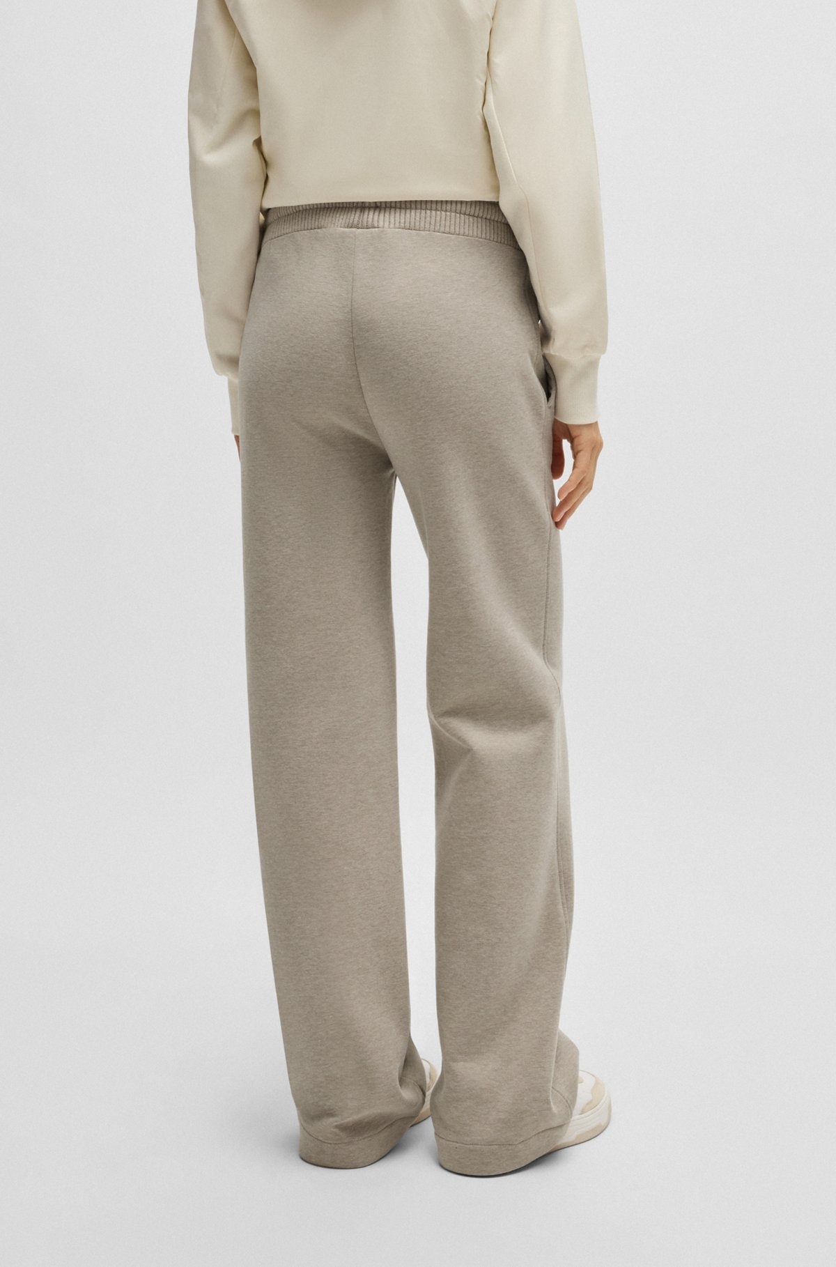 COTTON-JERSEY TRACKSUIT BOTTOMS WITH DOUBLE B MONOGRAM - 4