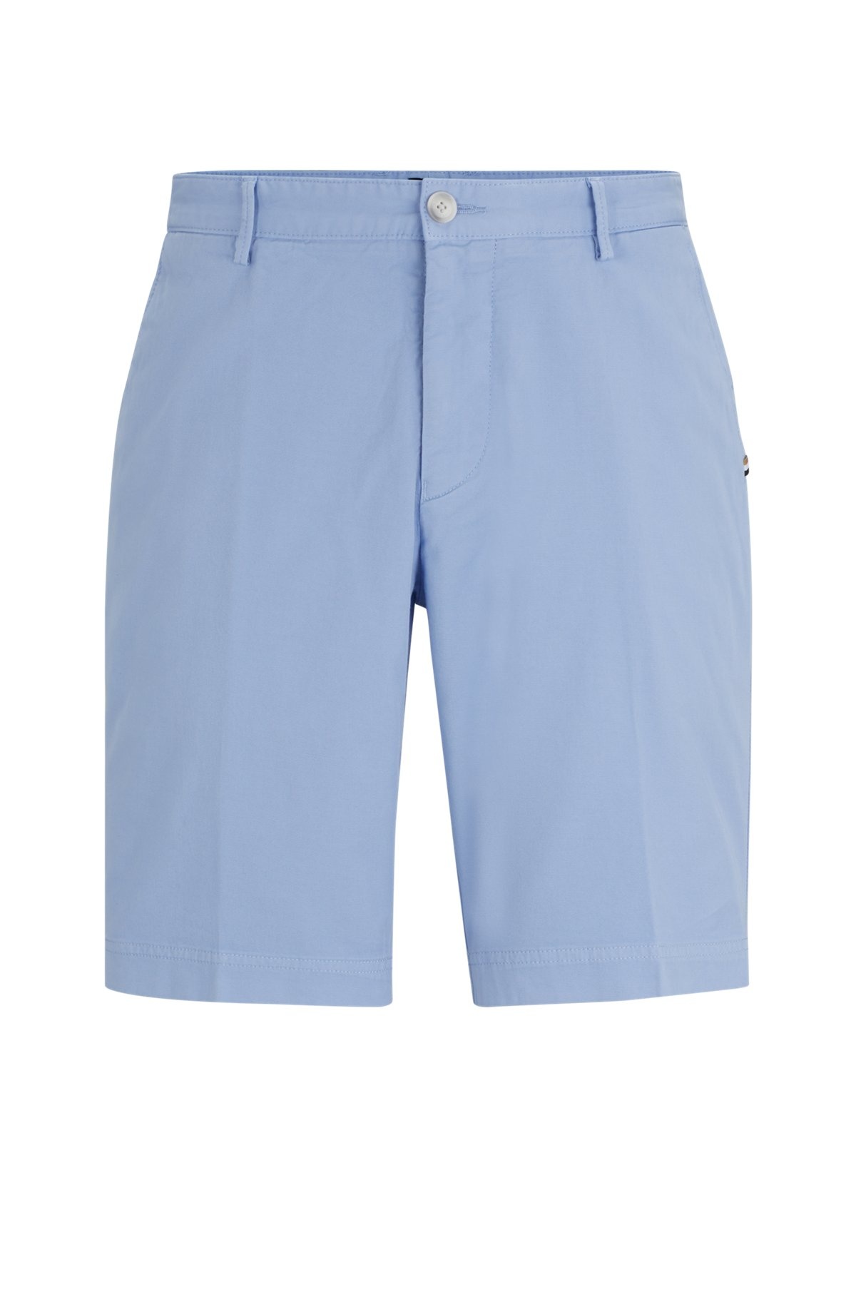 SLIM-FIT SHORTS IN STRETCH-COTTON GABARDINE - 1