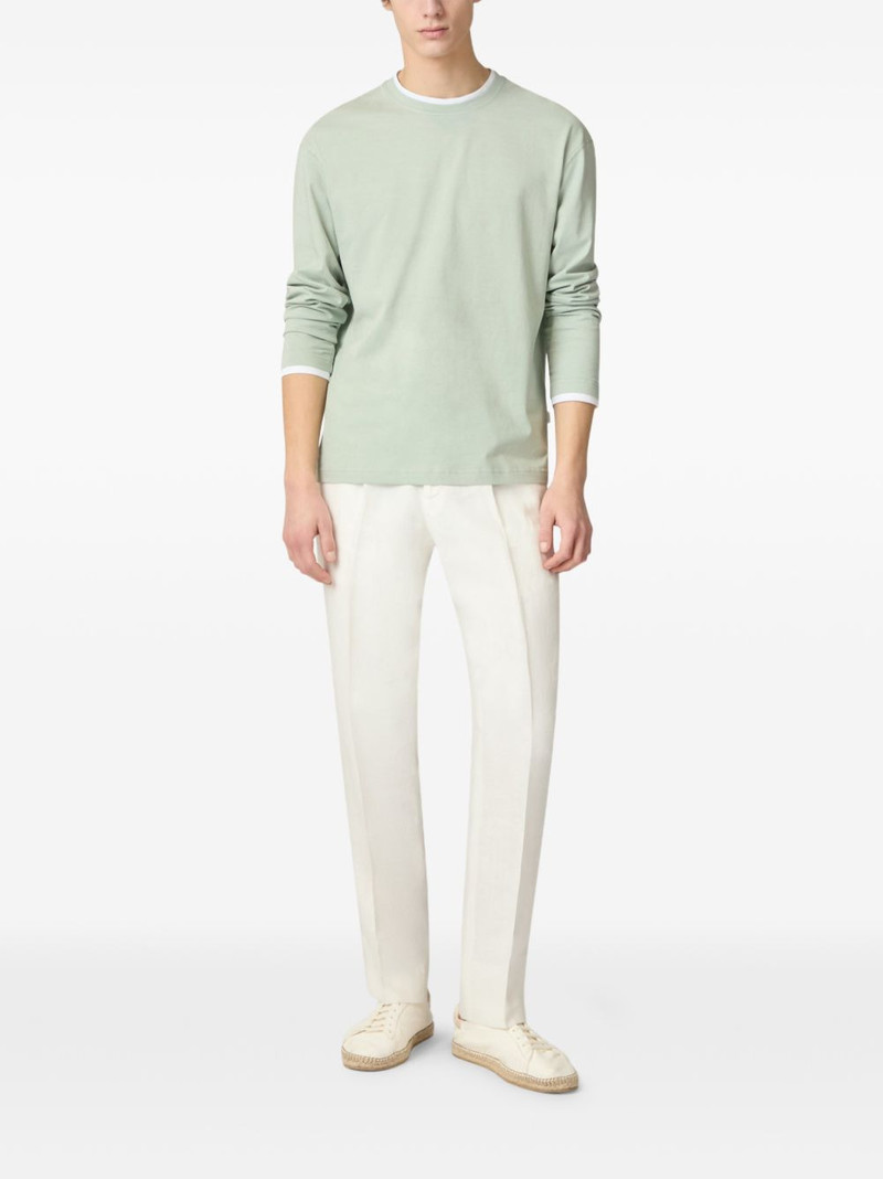 LARDINI cut-edge long-sleeve T-shirt outlook