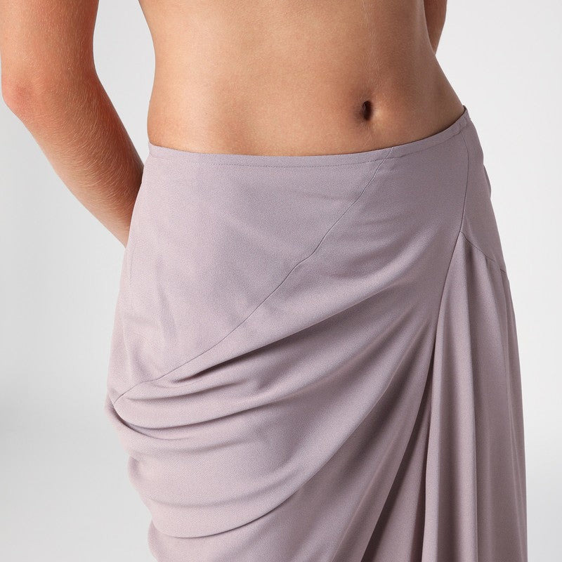 Dries Van Noten Pink Long Draped Skirt Women - 4