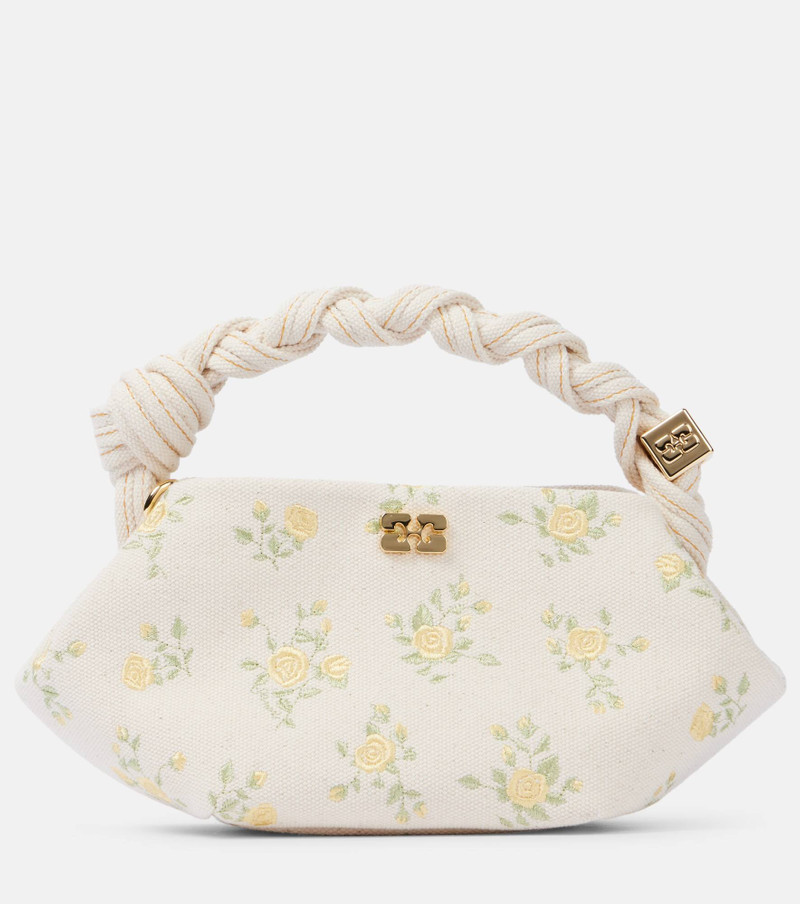floral embroidered 토트 백 1