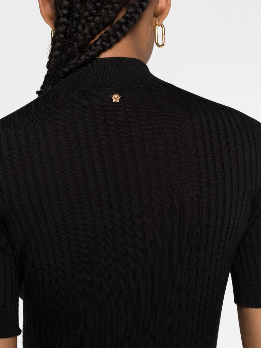 ribbed-knit short-sleeve top - 3
