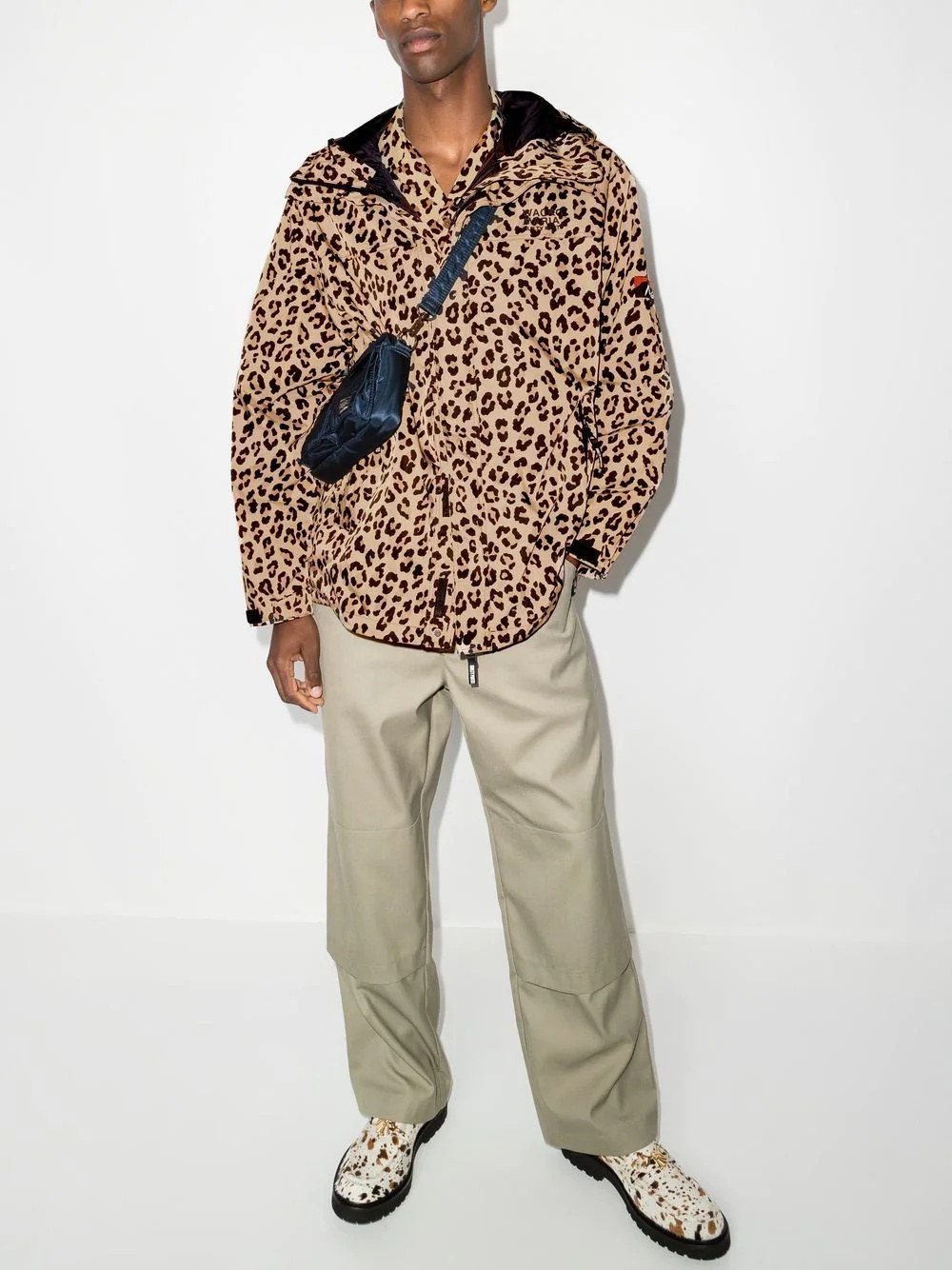 leopard print hooded jacket - 4