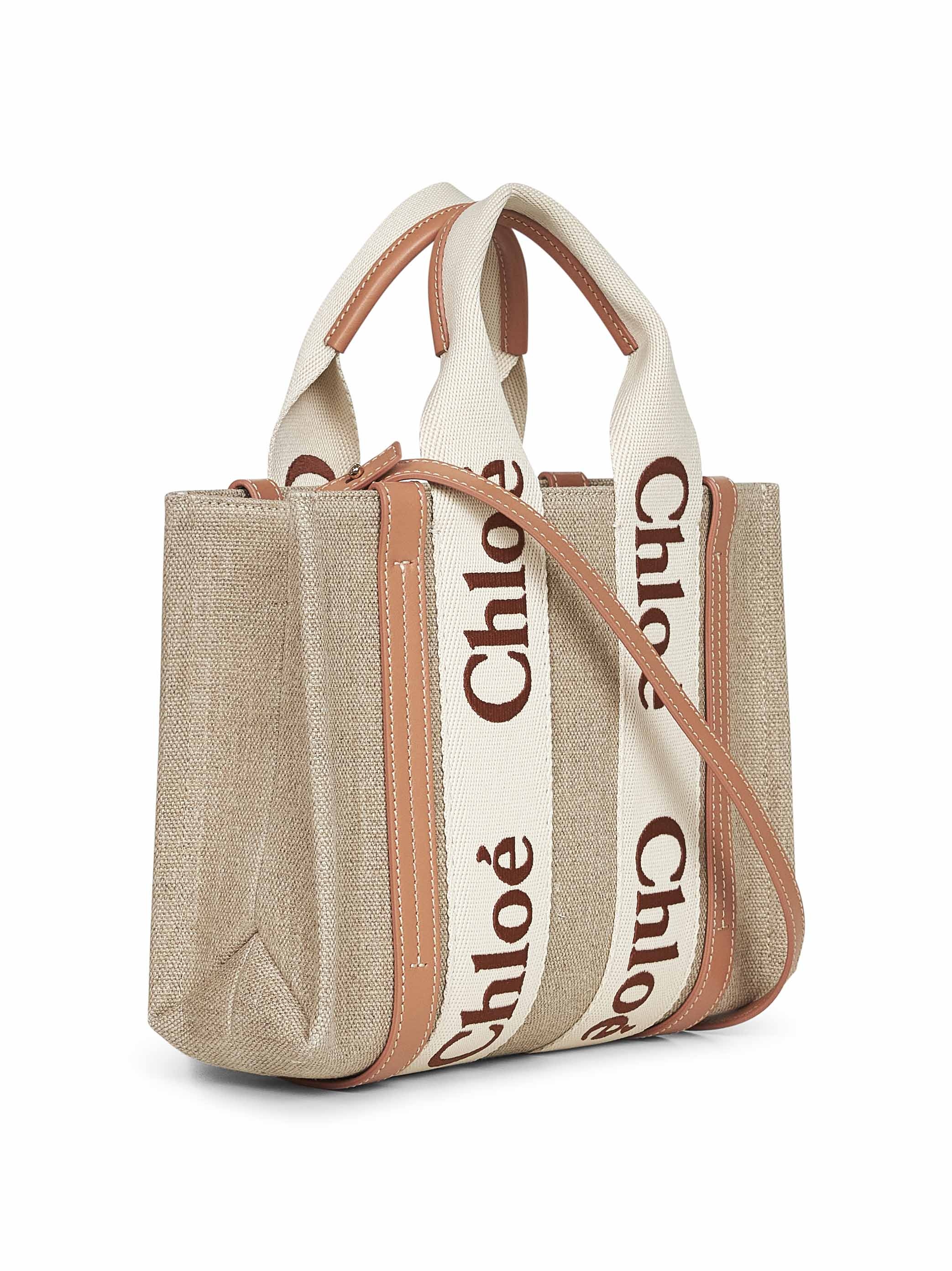 Beige Woody small tote bag - 2
