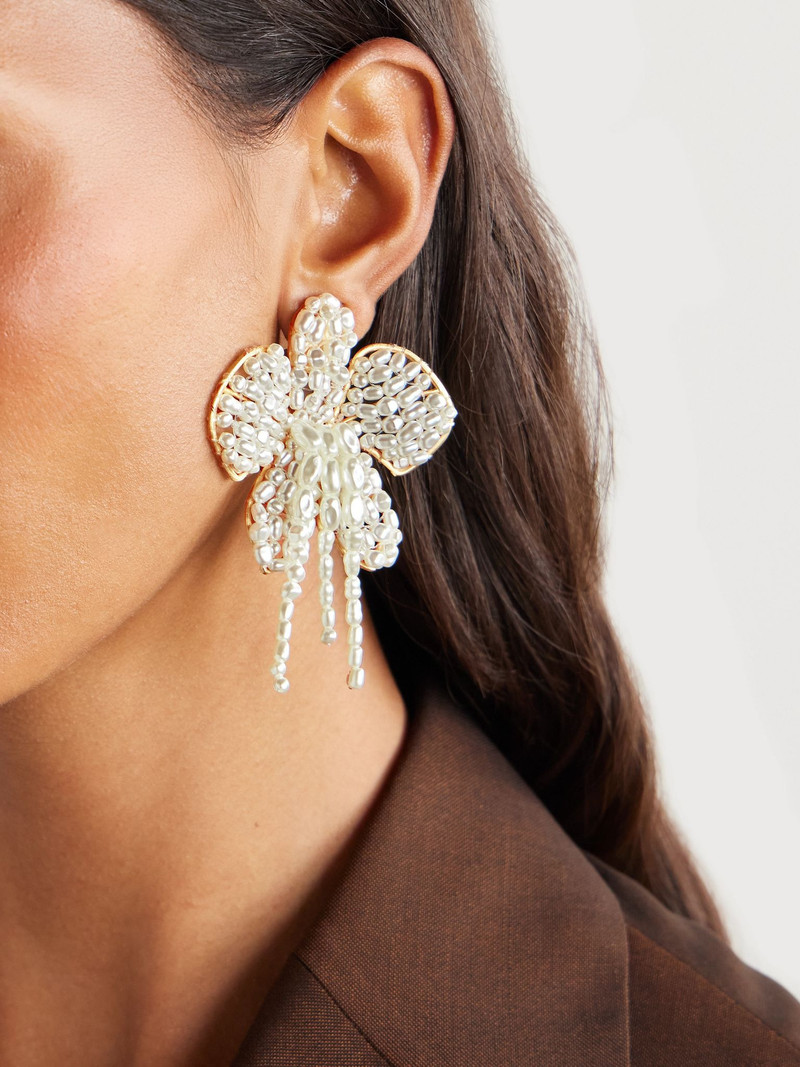 Cult Gaia Amina gold-tone faux pearl earrings Off-white outlook