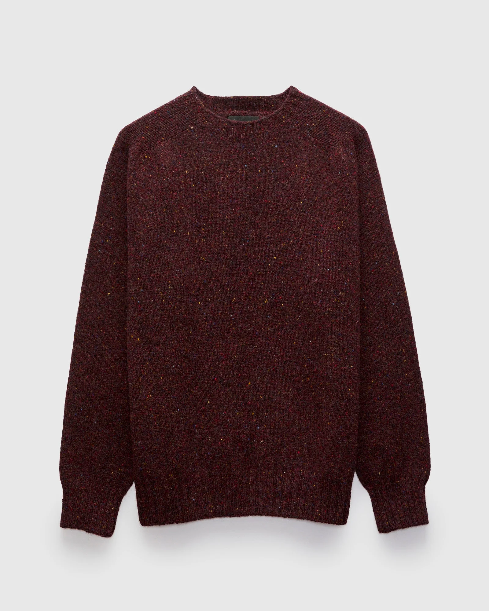 "Terry" Wool Sweater in Wine Noir - 1