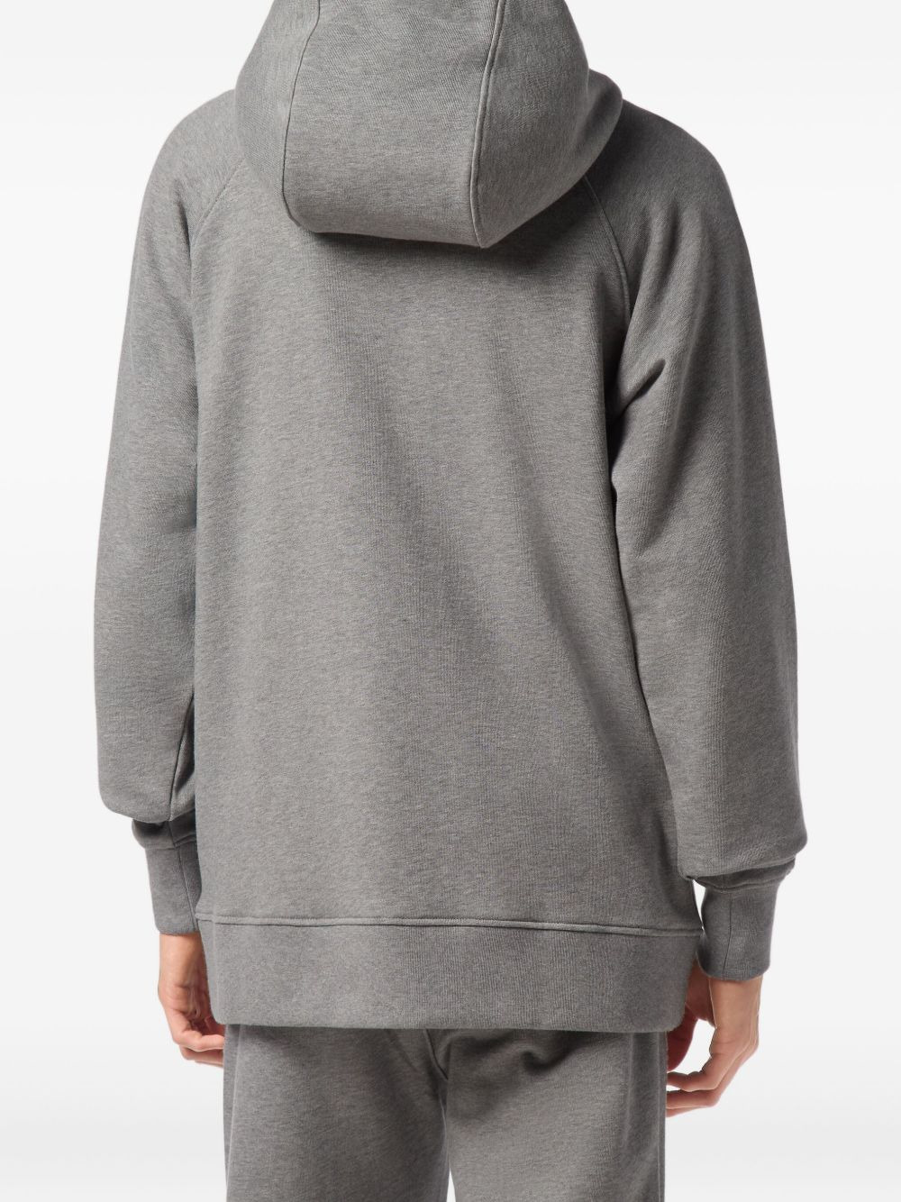 logo-patch zip-up hoodie - 4