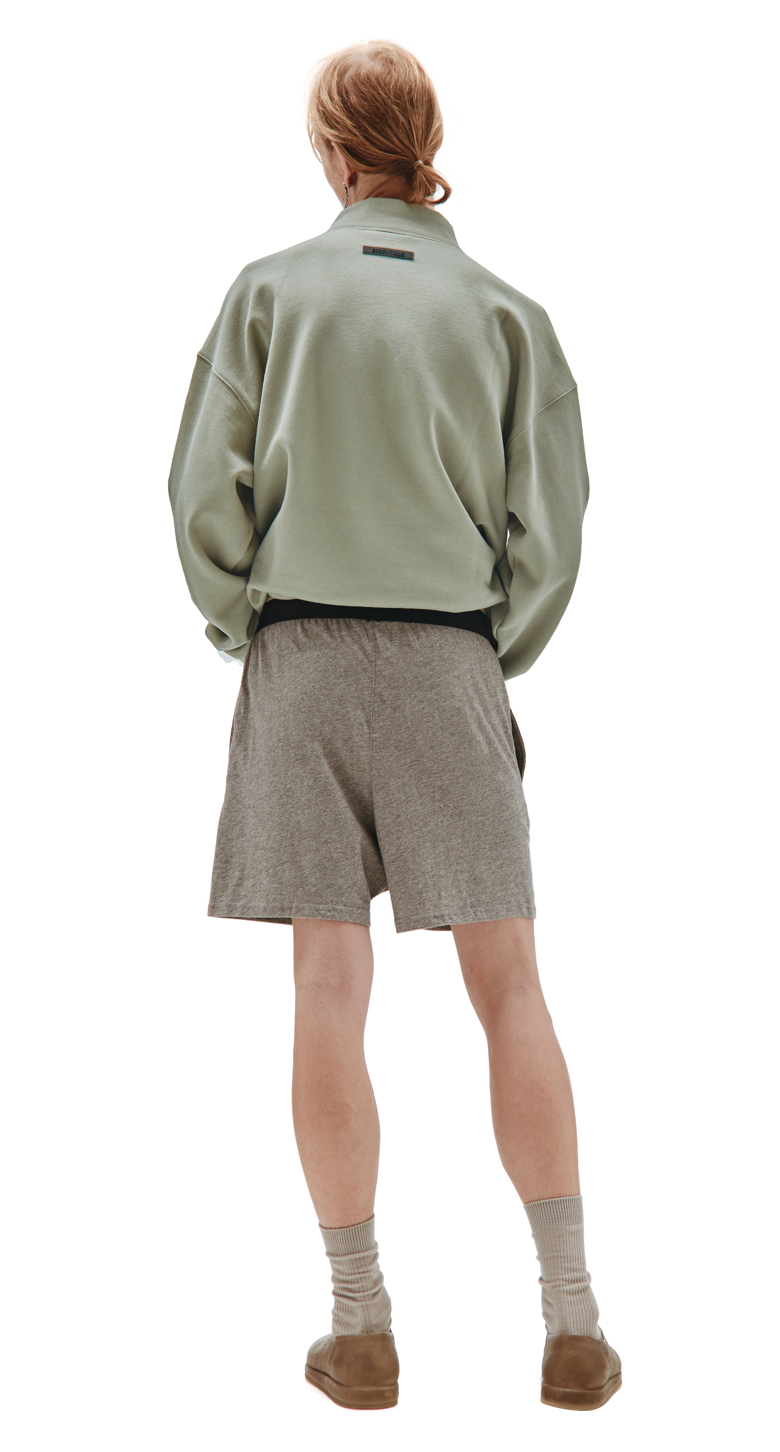 GREY LOGO SHORTS WITH ELASTIC - 3