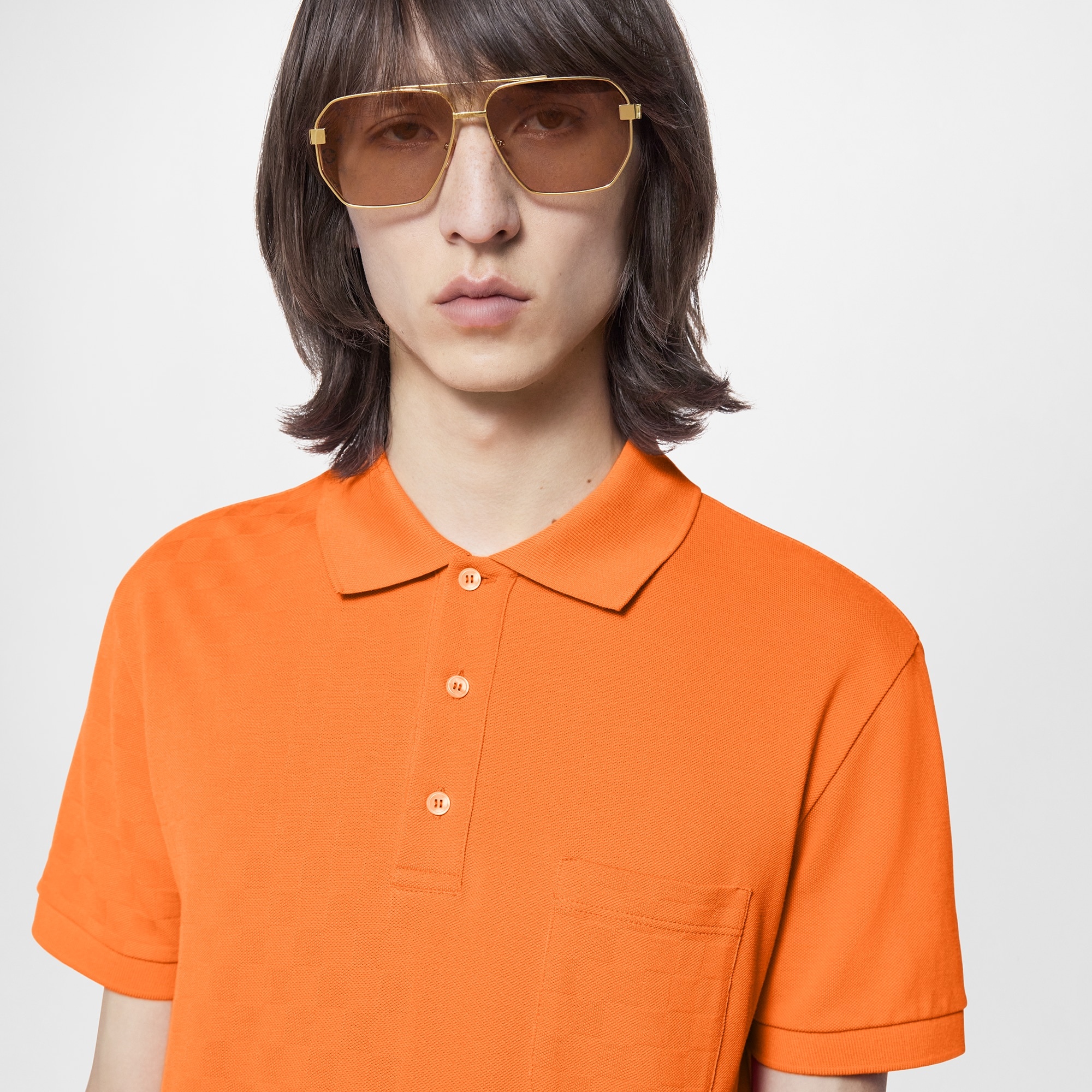 LVSE Half Damier Pocket Polo - 4
