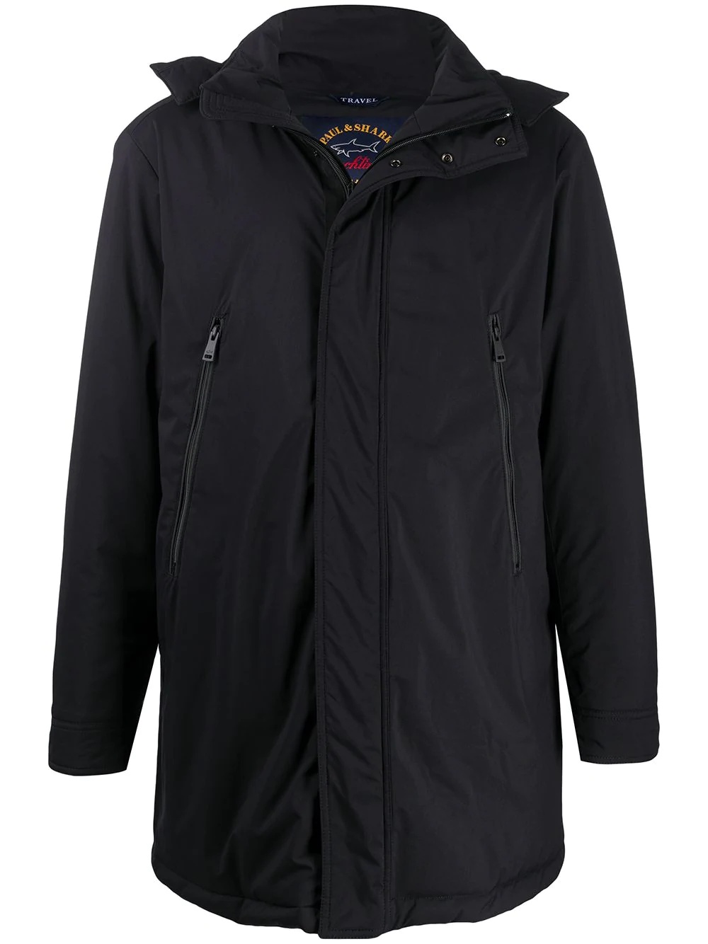 zip-up hood raincoat - 1