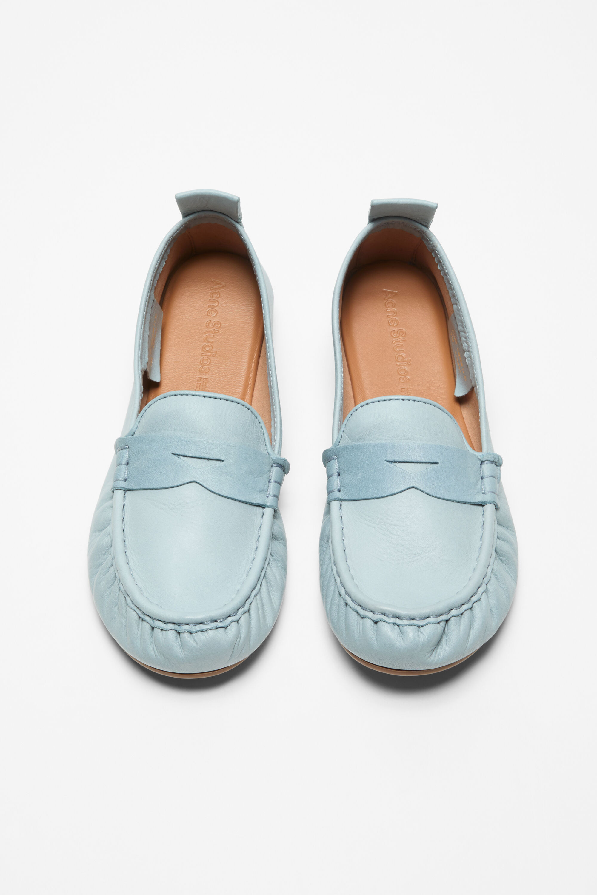 Leather loafers - Sky blue - 2