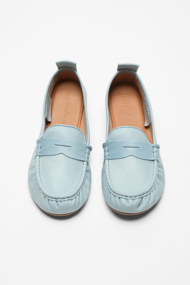 Acne Studios Leather loafers - Sky blue outlook