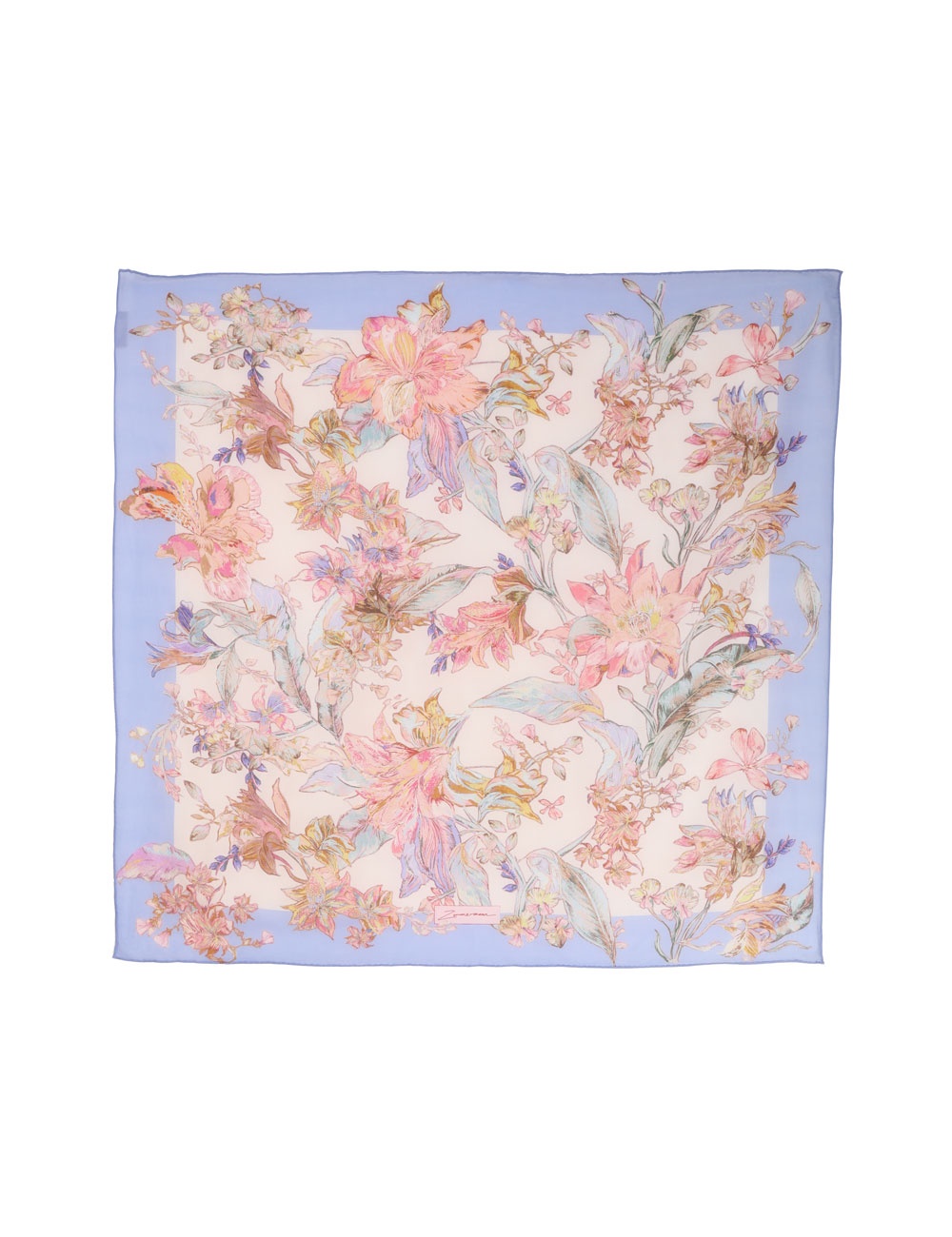 SILK COTTON SQUARE SCARF - 3