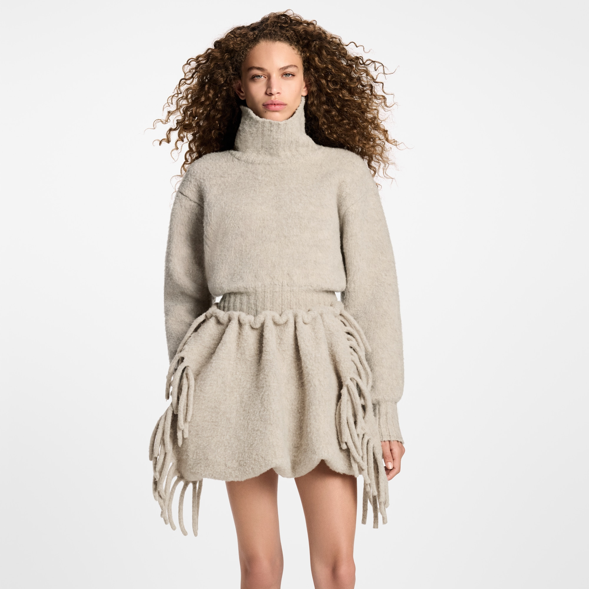 Cropped Brushed Knit Pullover - 5