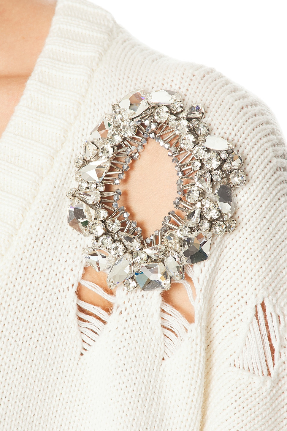 Distressed Crystal Cardigan - 6