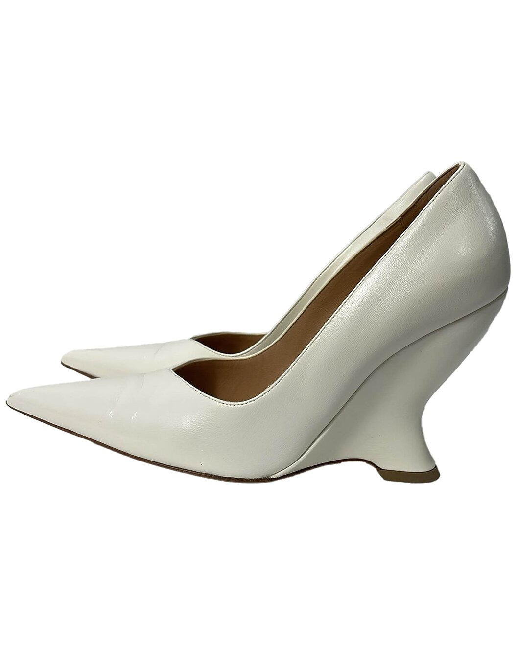 Bottega Veneta Women's Leather Punta Wedge Pump (Authentic Pre-Loved) - 2