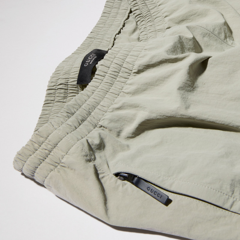 Nylon cargo pants with wrinkle effect 6