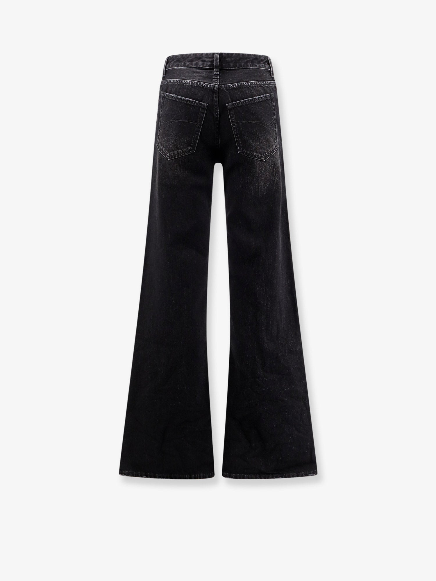 Balenciaga Wide Leg Black Denim Trousers - 2