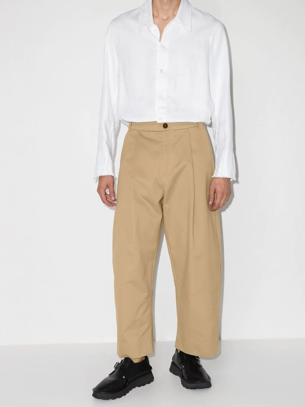 cropped wide-leg trousers - 2