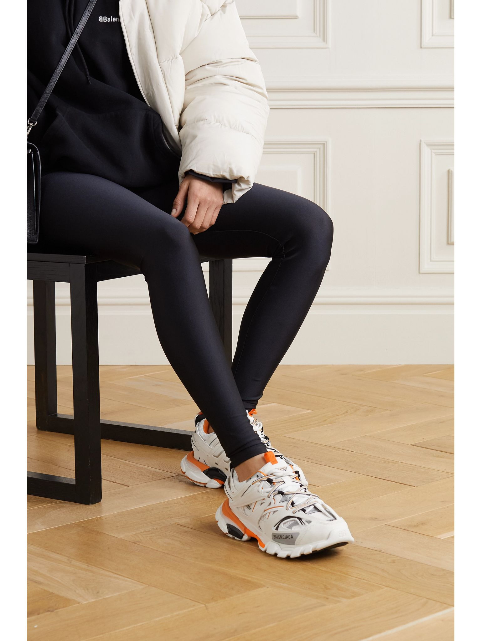 Track logo-detailed mesh and rubber sneakers White - 2