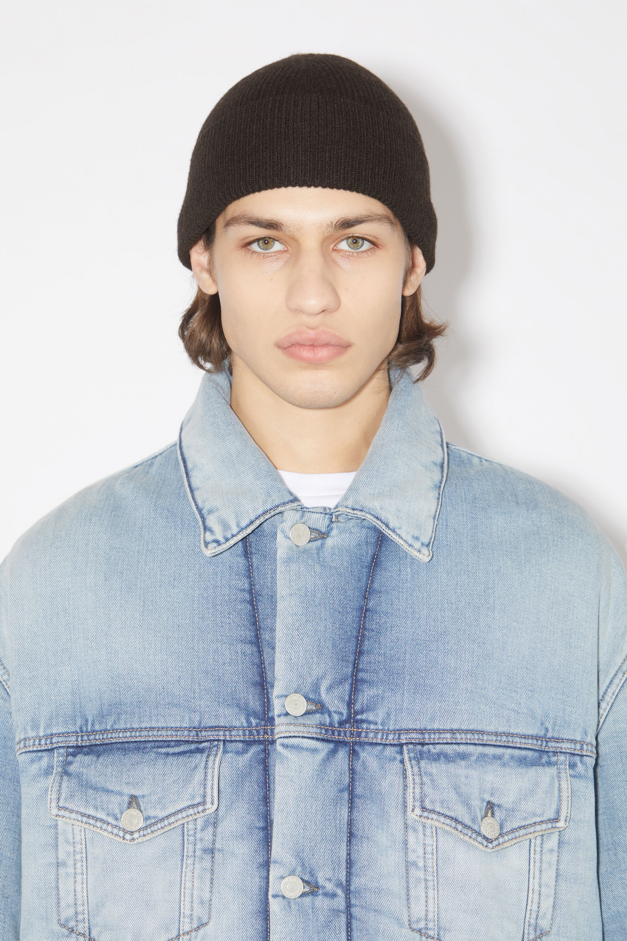 Wool cashmere beanie - Dark brown - 3