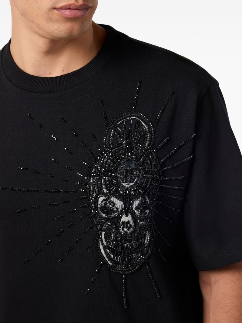 round-neck skull-graphic T-shirt 5
