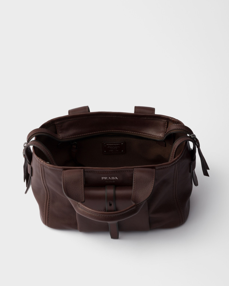 Prada Route medium leather tote bag 4