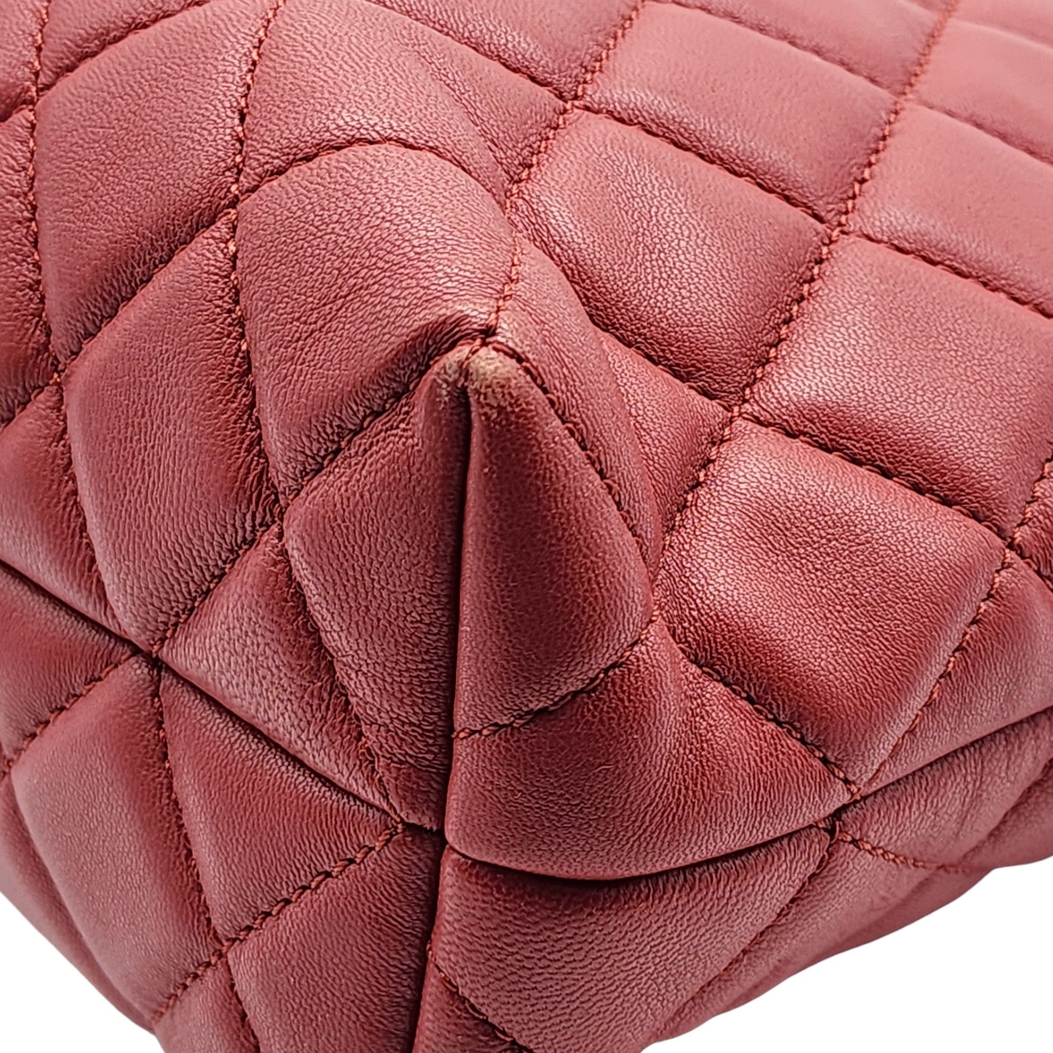 Chanel Urban Delight Quilted Leather Chain Tote in Red - 5
