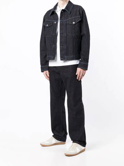 Salvatore Ferragamo contrast-stitch denim jacket outlook