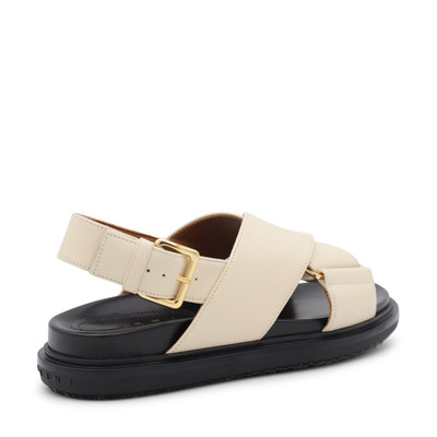 Marni silk white leather fussbett sandals outlook