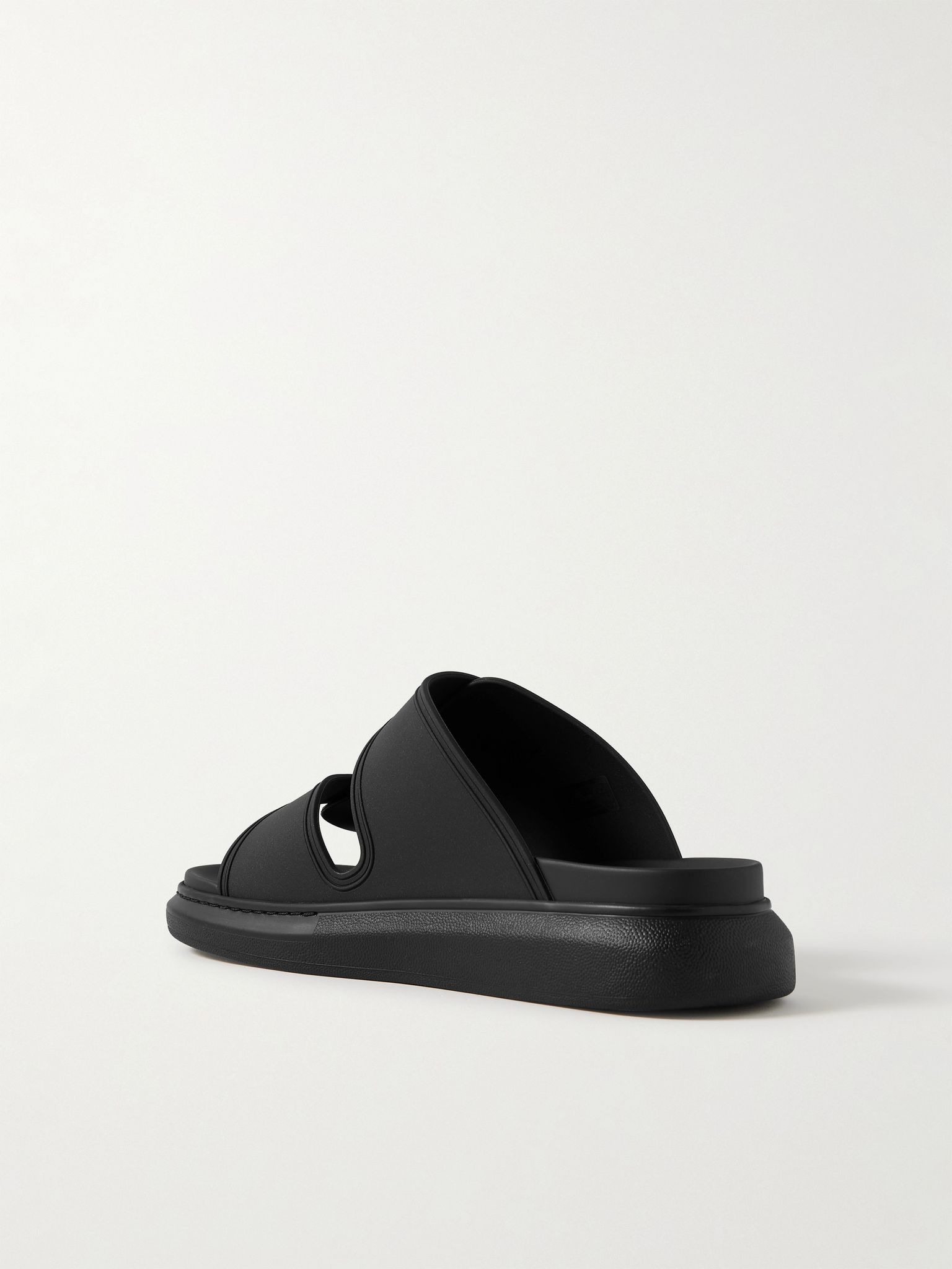 Exagerrated-Sole Rubber Slides Black - 3