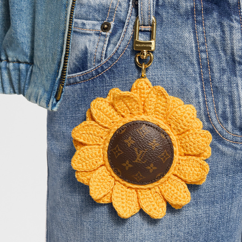 Sunflower Crochet Bag Charm 4