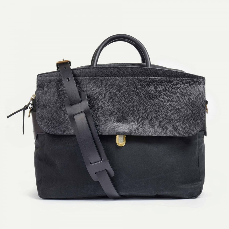 ZEPPO BUSINESS BAG  -  BLACK WAXED 1