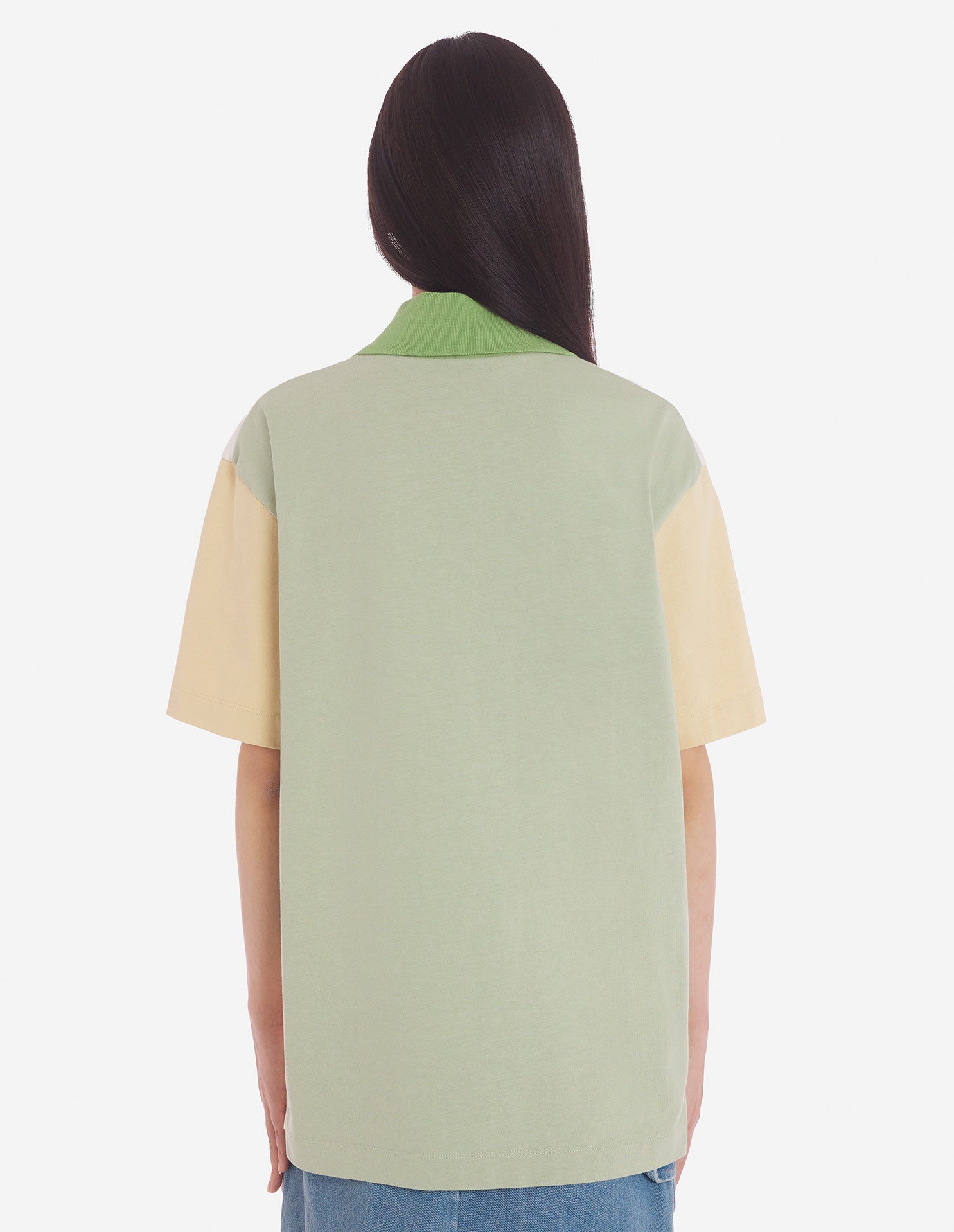 Maison Kitsuné CAFE KITSUNE COLORBLOCK RELAX POLO | REVERSIBLE