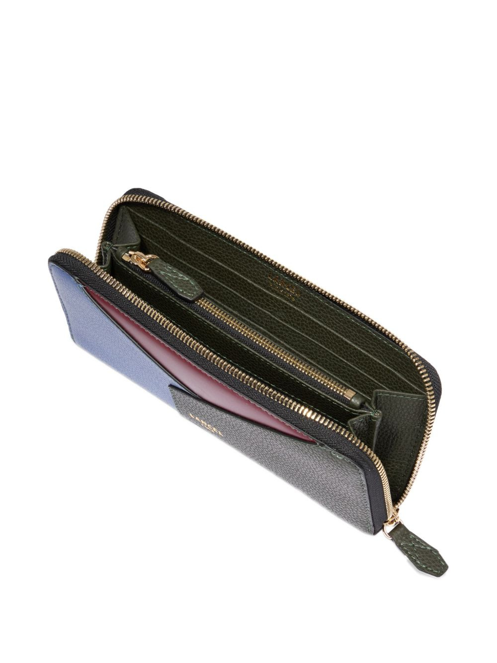 geometric panelled leather wallet - 4