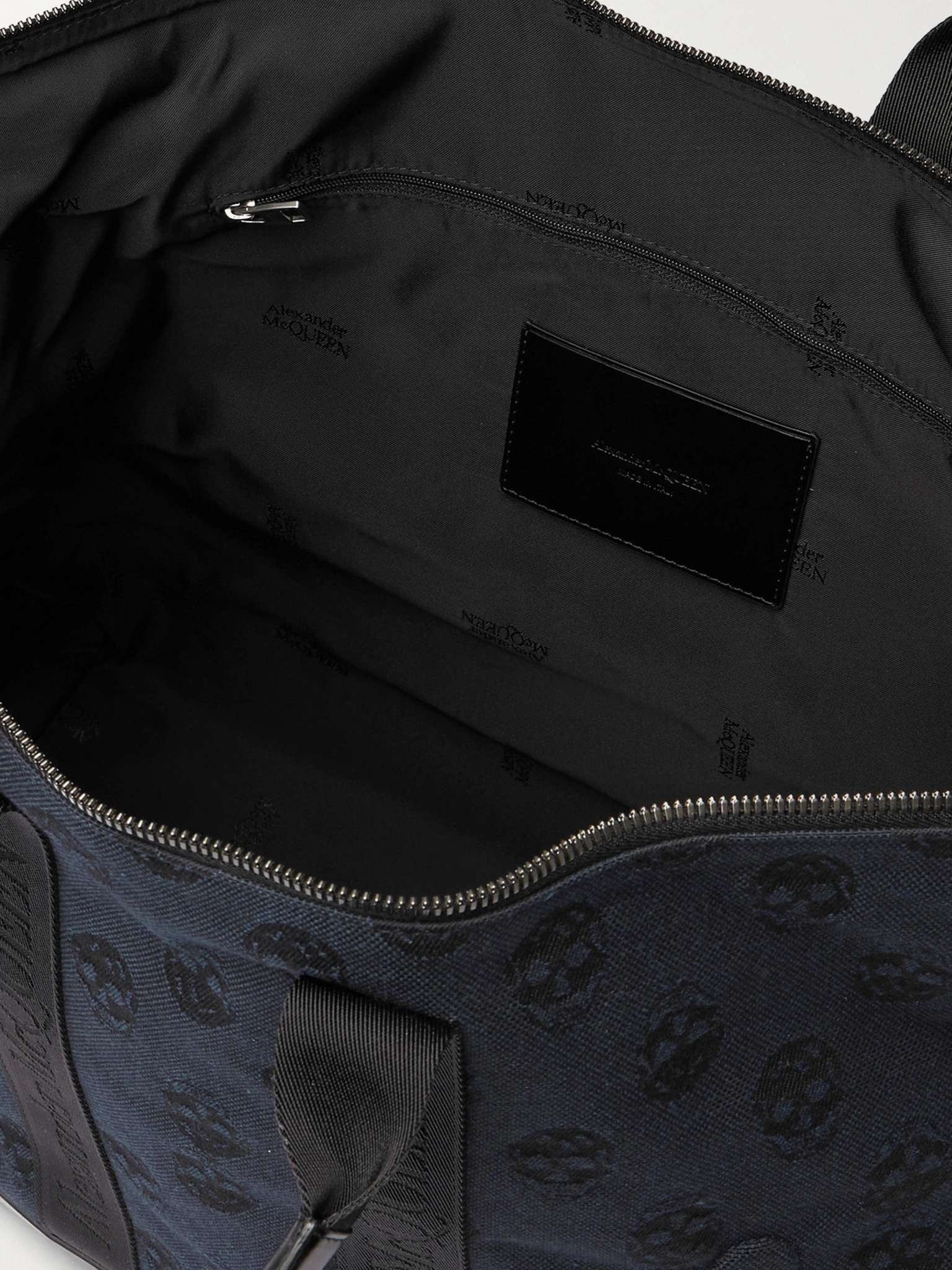 Leather-Panelled Logo-Jacquard Canvas Holdall - 2