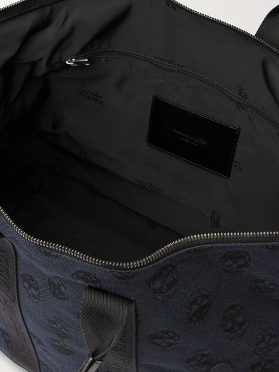 Alexander McQueen Leather-Panelled Logo-Jacquard Canvas Holdall outlook