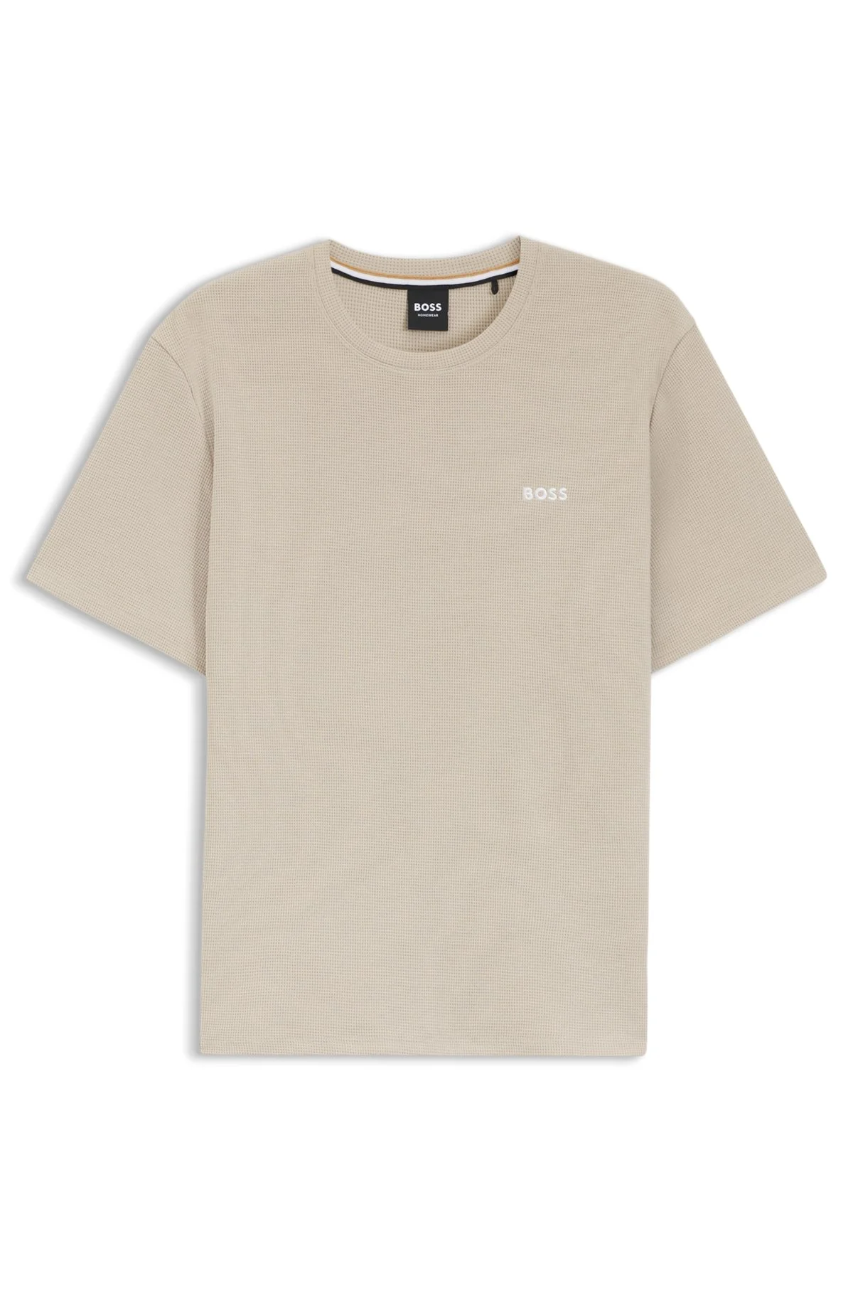 COTTON-BLEND PAJAMA T-SHIRT WITH EMBROIDERED LOGO - 1