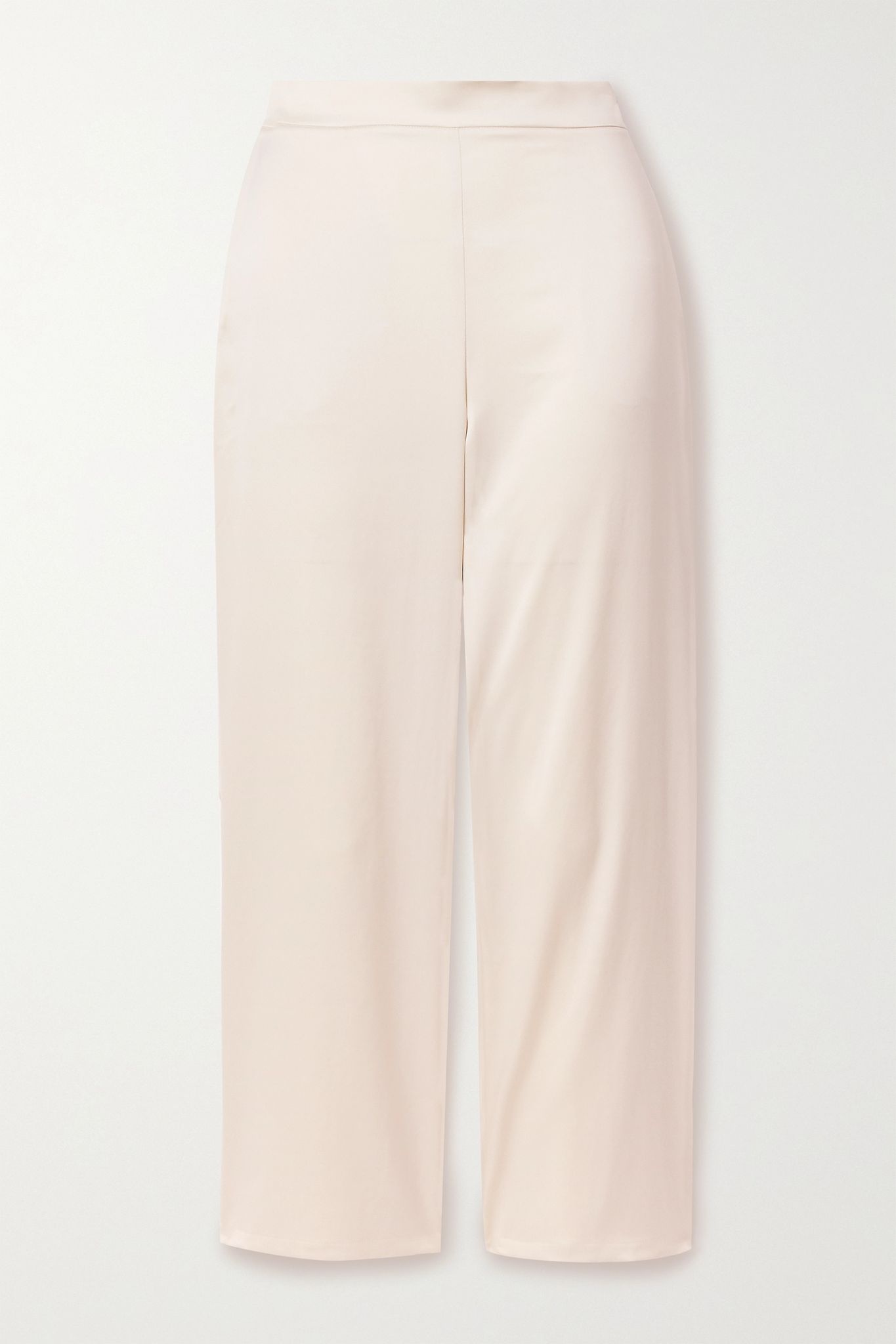 Leisure washed-satin straight-leg pants  - 1