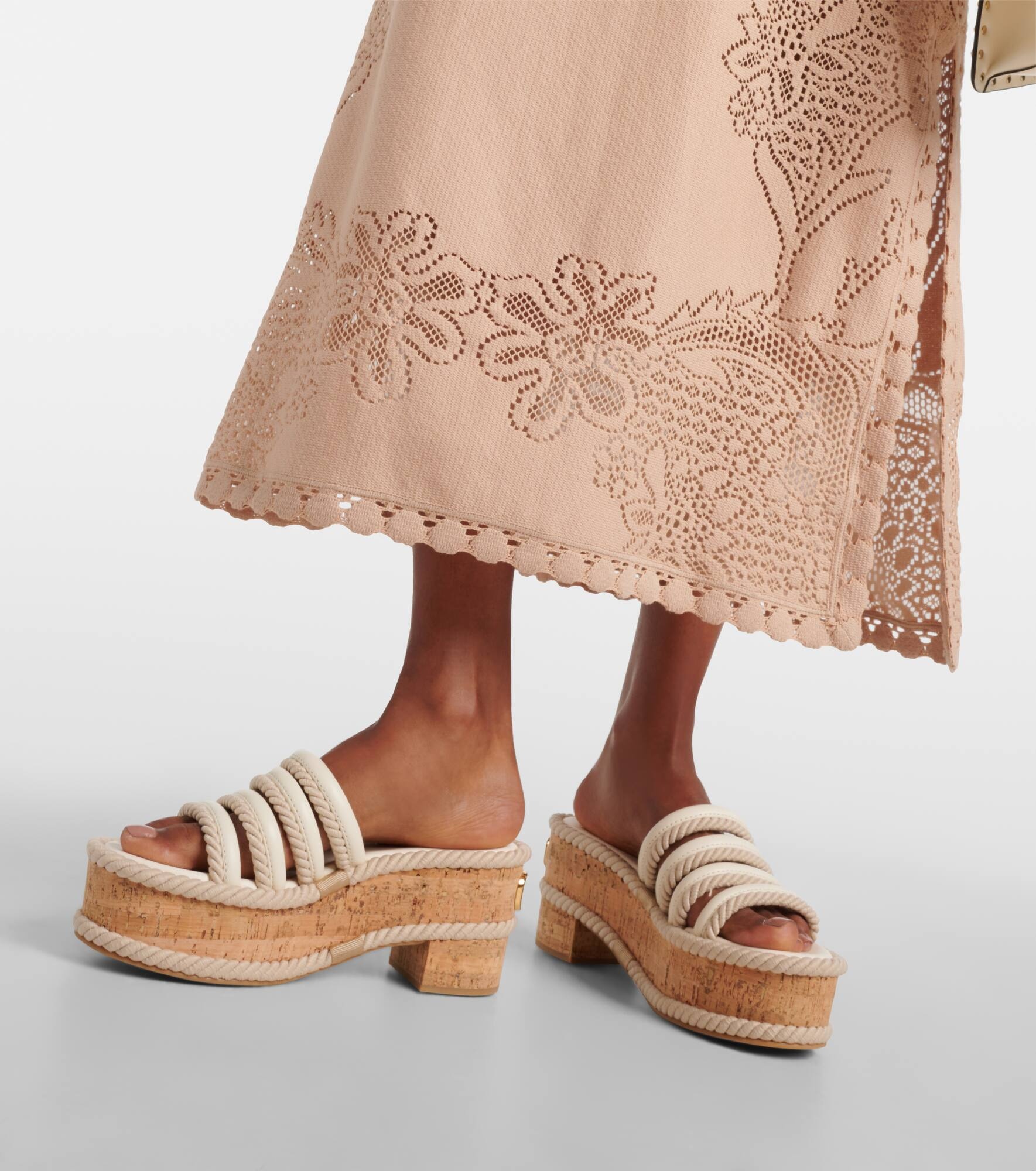 VLogo Summerblocks leather platform mules - 7