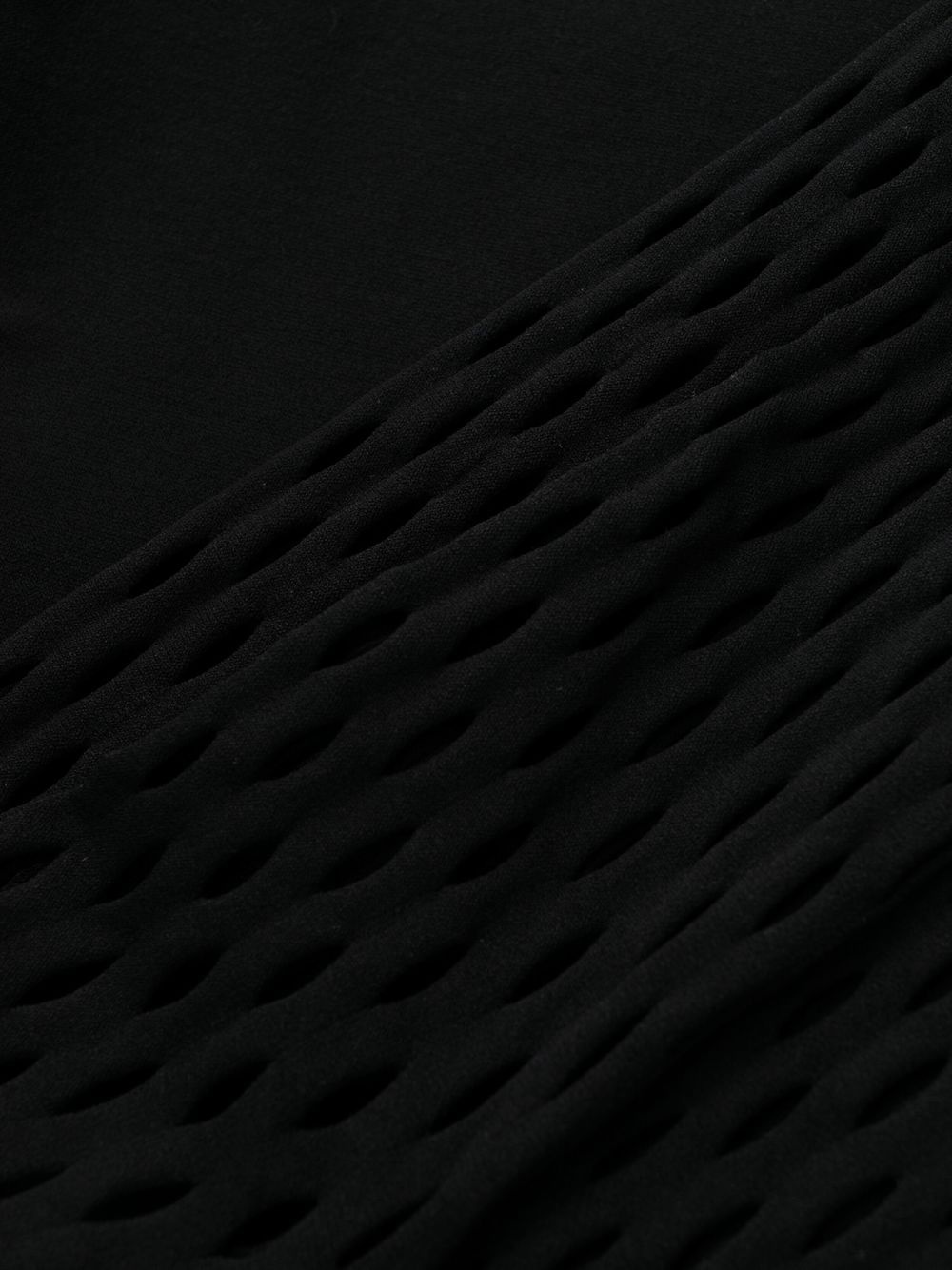 long-sleeved mesh short dress - 8