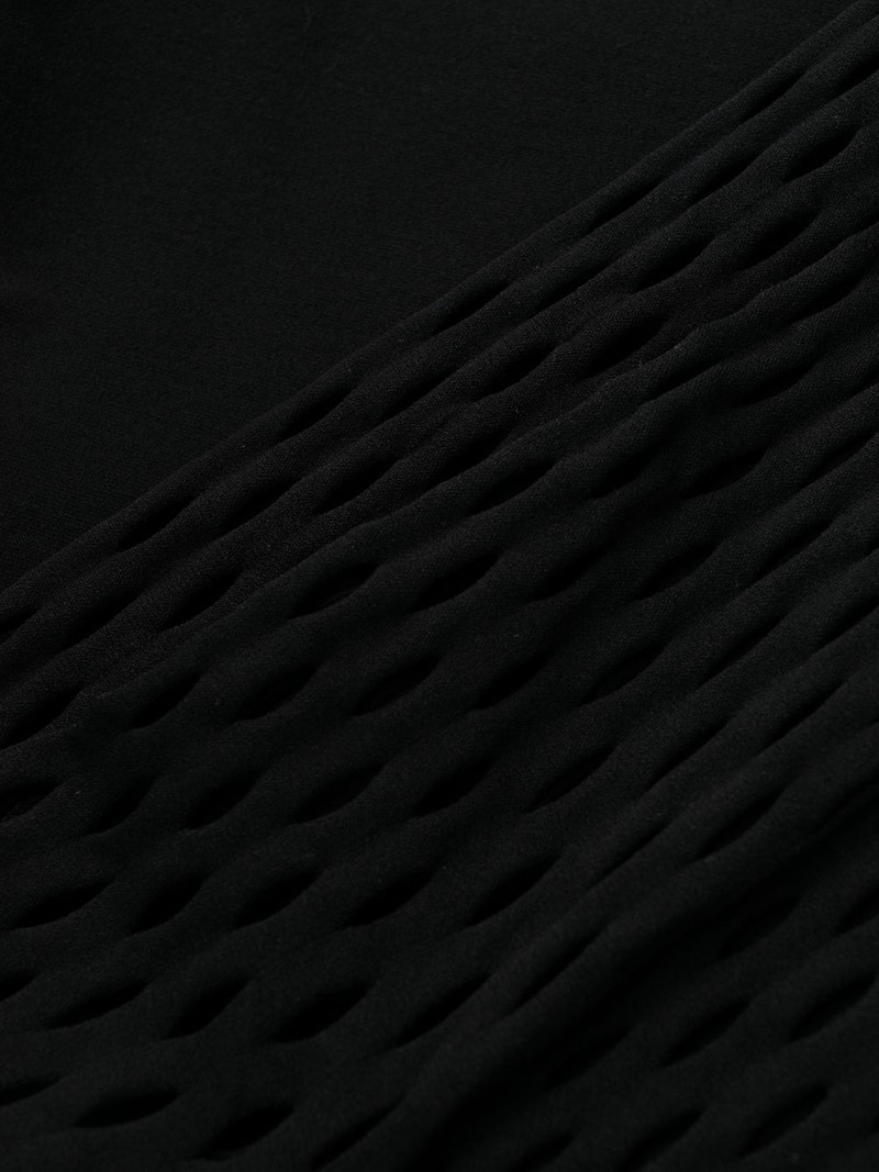 long-sleeved mesh short dress 8